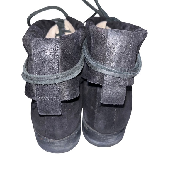 Kors Michael Kors Black Leather Peter Pan Moto Boots - Picture 4 of 9